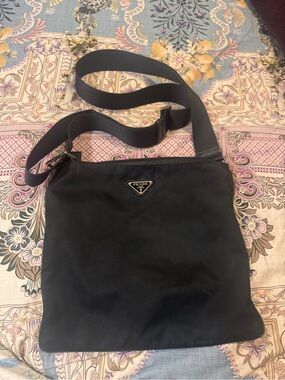 Prada  Black Nylon crossbody bag